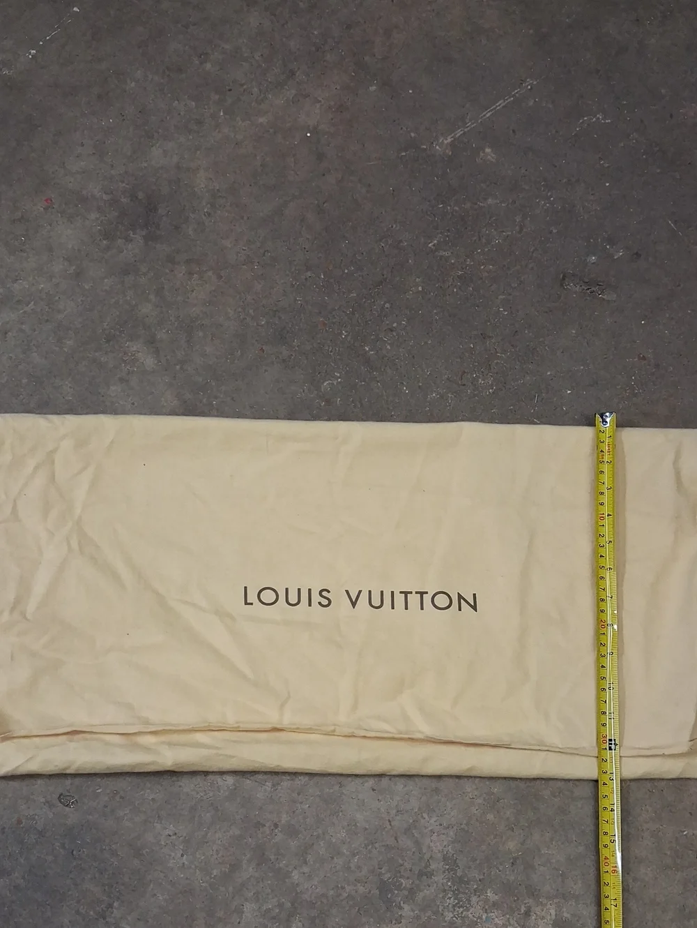 Louis Vuitton Beige Fold Over Storage Dust Bag